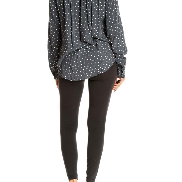 Loft Gray Polka Dot All Day Wear Shirt - Picture 3 of 3